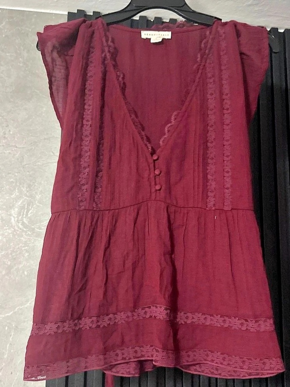 Aeropostale Burgundy Blouse